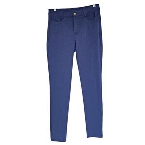 Michael Kors Size 6 Blue Ponte Knit Pants Straight Leg Trouser Preppy Minimalist